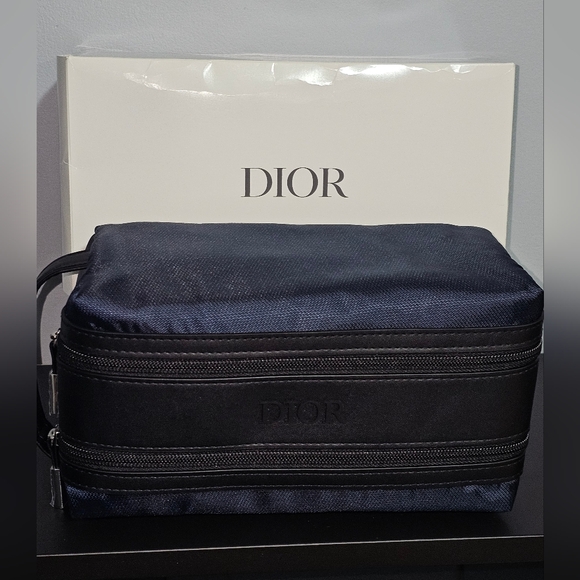 Dior Men’s Navy and Black Toiletry Bag